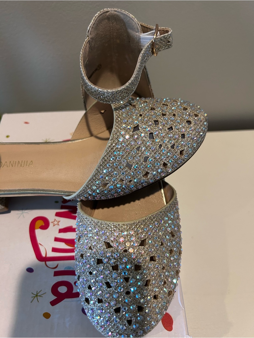 Youth Rhinestone Slippers - Picture 2 of 4